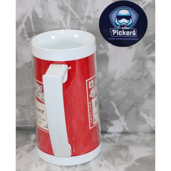 Vintage 70s USA Made Thermo-Serv Budweiser Logo Beer Sign Beer Mug Stein Plastic - Picture 3 of 6